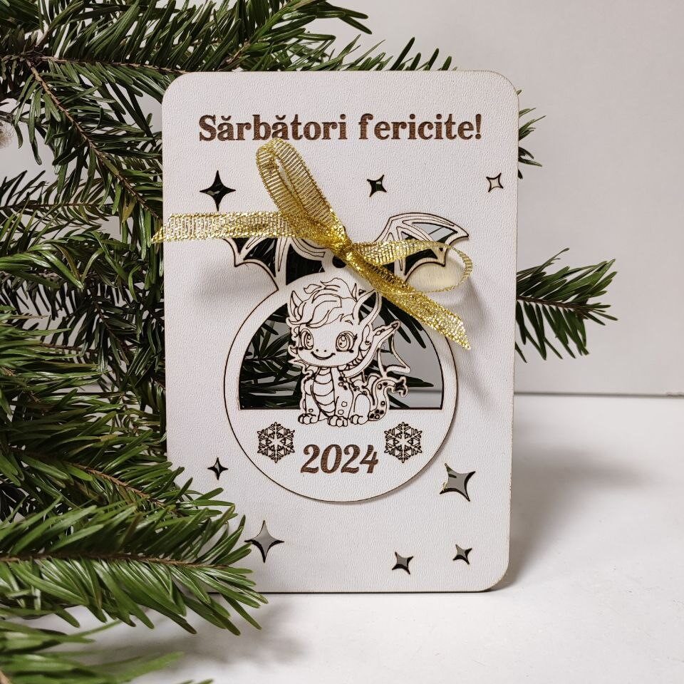 Felicitare cu dragon