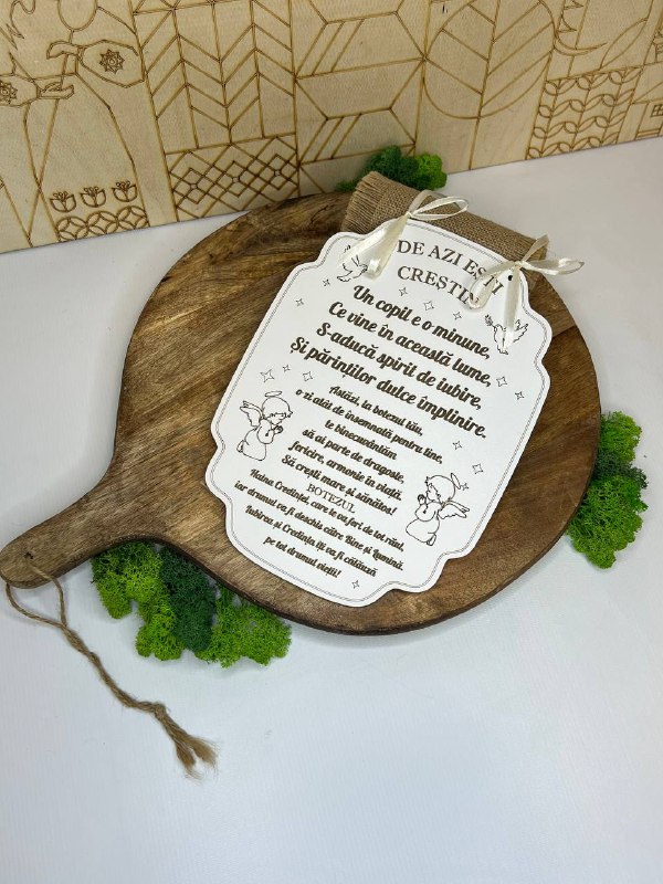Panou "De azi ești creștin"